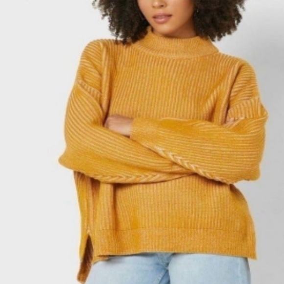 TOPSHOP NEW Mustard Funnel Neck Jumper Sweater - Picture 5 of 11